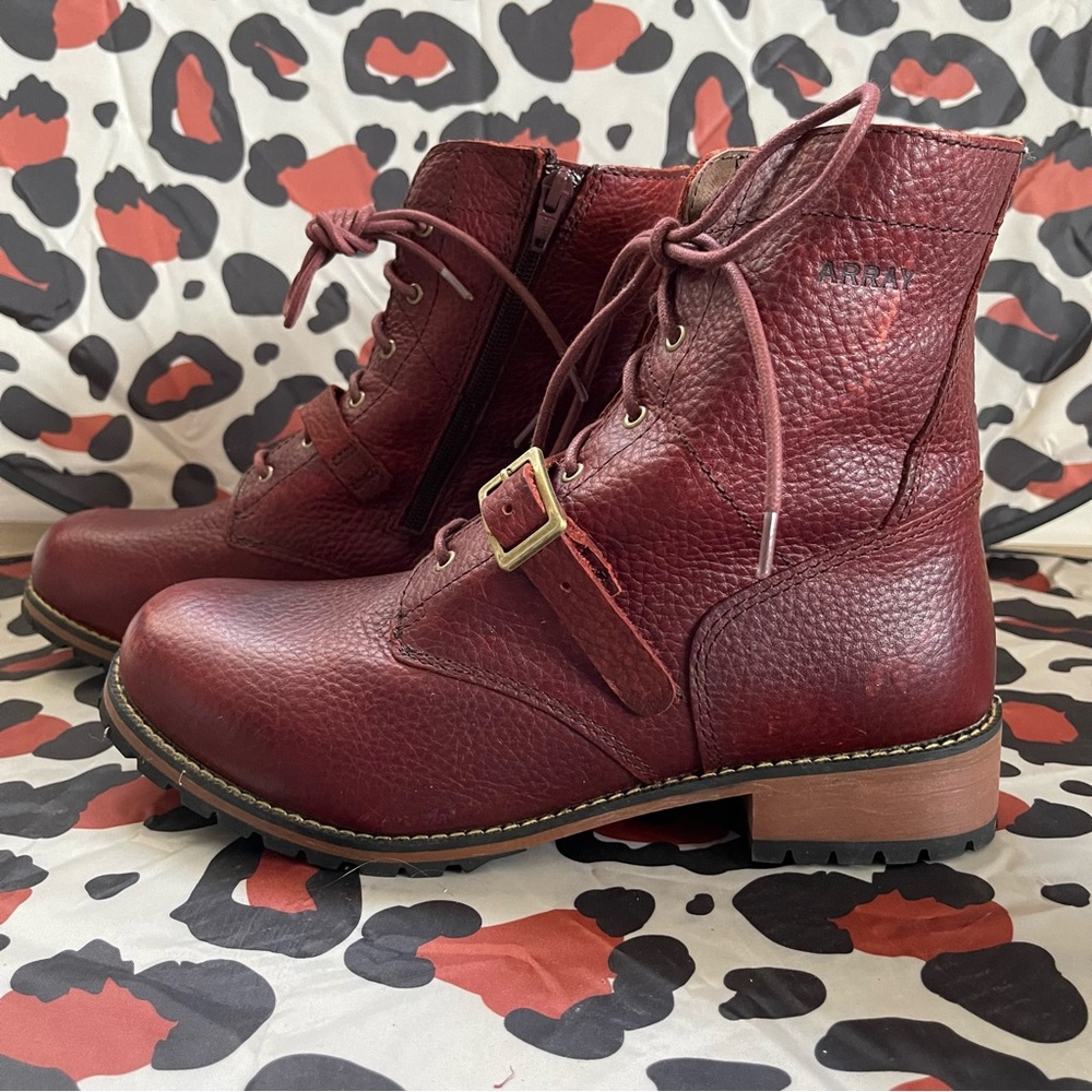 Red Combat Boots